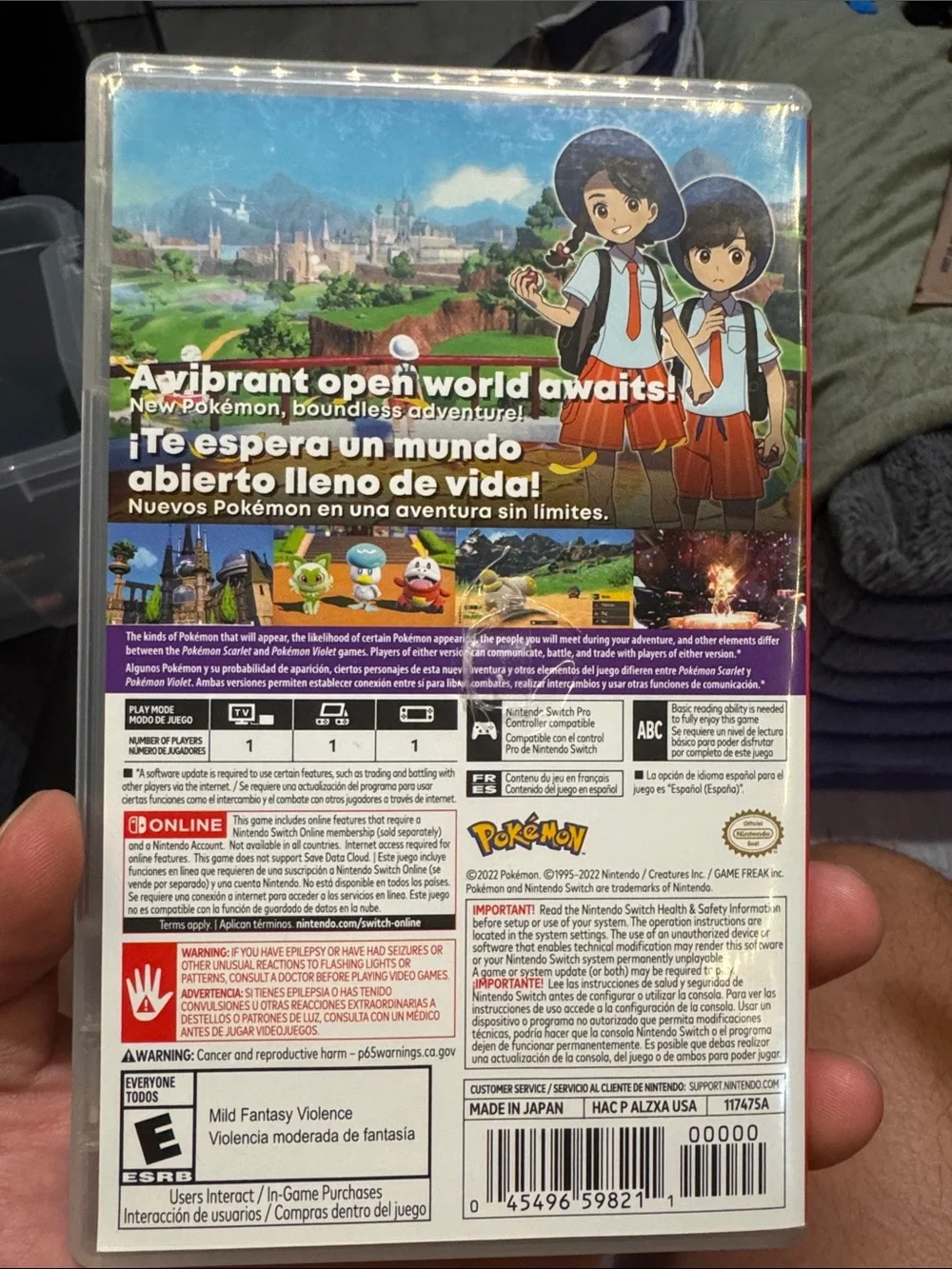 Nintendo Pokémon Scarlet - Red and Blue Artwork Switch Game